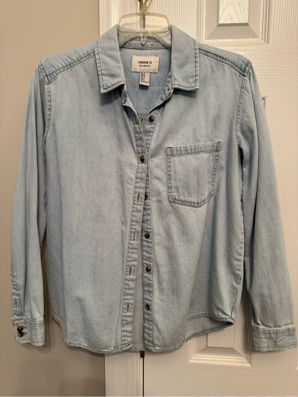 Forever 21 Light Blue Denim Shirt Jacket